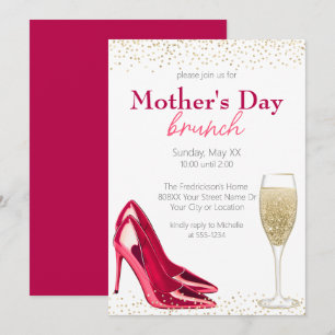 Champagne & Stilettos Muttertags-Brunch Einladung
