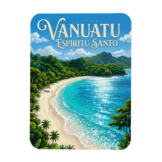 Champagne-Strand Vanuatu Magnet (Vertikal)