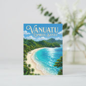 Champagne-Strand Vanuatu Postkarte (Stehend Vorderseite)