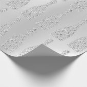 Champagne Swarovski Kristalle Grau Flasche Silber Geschenkpapier (Ecke)