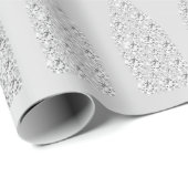 Champagne Swarovski Kristalle Grau Flasche Silber Geschenkpapier (Rolleneckpunkt)