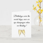 Champagne Taste Geburtstagskarte Karte (Gelbe Blume)