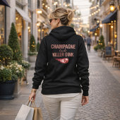 Champagne Taste Killer Dink - Rose Gold Pickleball Hoodie