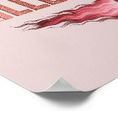 Champagne Taste Killer Dink - Rose Gold Pickleball Poster (Ecke)