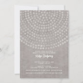 Champagne Taupe - Boho Dots Brautparty Party Einladung (Vorderseite)