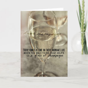 CHAMPAGNE THERAPIE Grußkarte Dankeskarte