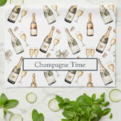 Champagne Time Prosecco Liebhaber Geschirrtuch (Gefaltet)