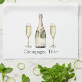 Champagne Time Prosecco Liebhaber Geschirrtuch (Gefaltet)