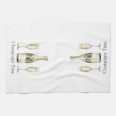 Champagne Time Prosecco Liebhaber Geschirrtuch (Horizontal)