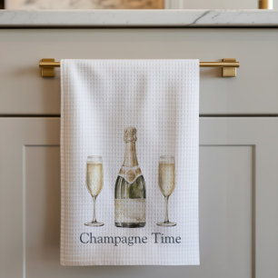 Champagne Time Prosecco Liebhaber   Geschirrtuch