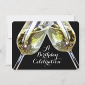 Champagne Toast 50. Geburtstag Einladung (Vorderseite)