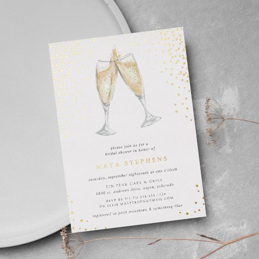 Champagne Toast | BRAUTPARTY Folieneinladung