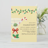 Champagne Toast Christmas Holiday Cocktail Party Einladung (Stehend Vorderseite)