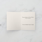 Champagne Toast Custom Wedding Grußkarte Karte (Innenseite)