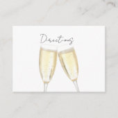 Champagne Toast Directions Begleitkarte (Vorderseite)