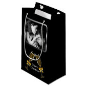 Champagne Toast Elegantes Foto Kleine Geschenktüte (Vorderseite Schrägansicht)