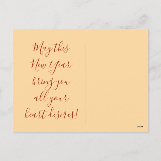 Champagne Toast Feiertagspostkarte (Rückseite)