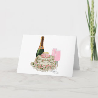 Champagne-Toast-Geburtstag Karte