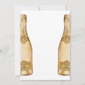Champagne Toast Gold Text Engagement Party Einladung (Rückseite)