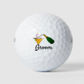 Champagne Toast Groom Golfball (Vorderseite)