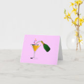 Champagne Toast Karte (Gelbe Blume)
