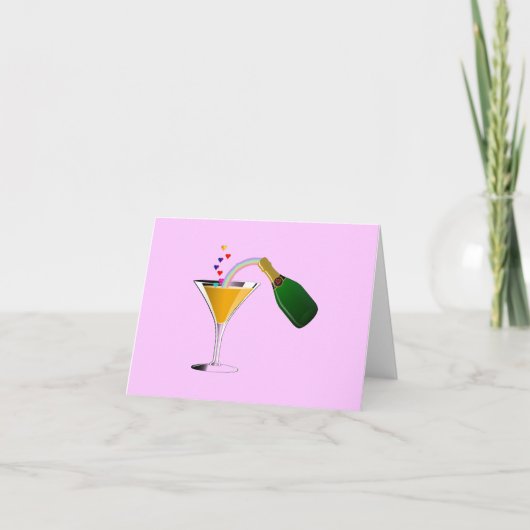 Champagne Toast Karte (Vorderseite)