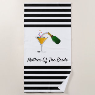 Champagne Toast Mutter der Braut Strandtuch