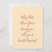 Champagne Toast New Year  Feiertagskarte (Rückseite)