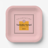 Champagne Toast Pappteller (Vorderseite)