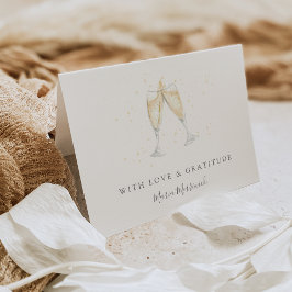 Champagne Toast Personalisiert Dankeskarte