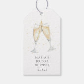 Champagne Toast Personalisiertes Brautparty Gefall Geschenkanhänger (Vorderseite)