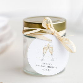 Champagne Toast Personalisiertes Brautparty Geschenkanhänger