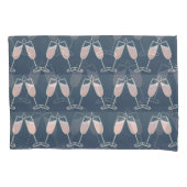 ***CHAMPAGNE TOAST*** PILLOW CASE PAIR KISSENBEZUG (Vorderseite-Links)