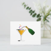 Champagne Toast Postkarte (Stehend Vorderseite)