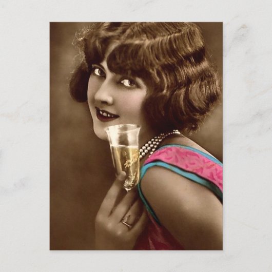 Champagne Toast Postkarte (Vorderseite)