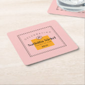 Champagne Toast Rechteckiger Pappuntersetzer (angewinkelt)