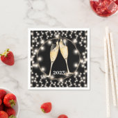 Champagne Toast String Lights Classic Serviette (Beispiel)