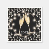 Champagne Toast String Lights Classic Serviette (Vorderseite)
