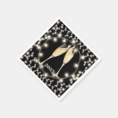 Champagne Toast String Lights Classic Serviette (Ecke)