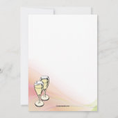 Champagne-Toast-Verlobungs-Party Einladung (Rückseite)