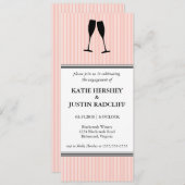 Champagne-Toast-Verlobungs-Party Einladung (Vorne/Hinten)