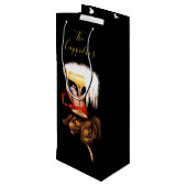 Champagne Toast  Wine Gift Bag Geschenktüte Für Weinflaschen (Rückseite Schrägansicht)
