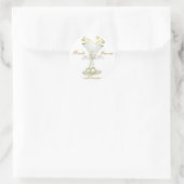 Champagne Toasts Runder Aufkleber (Tasche)