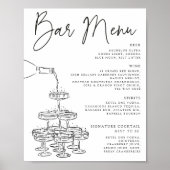 Champagne Tower Bar Menu Sign 8x10 Poster (Vorne)