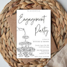 Champagne Tower Engagement Party