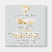 Champagne Tower Icy Blue Wedding Save the Date II Magnet (Vorne)