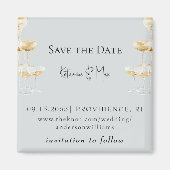 Champagne Tower Icy Blue Wedding Save the Date Magnet (Vorne)