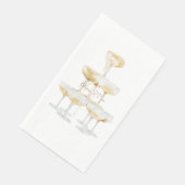 Champagne Tower Individuellen Namens Wedding Paper Serviette (Ecke)