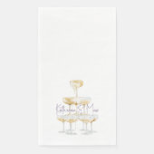 Champagne Tower Lavender Wedding  Serviette (Vorderseite)