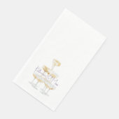 Champagne Tower Lavender Wedding  Serviette (Ecke)